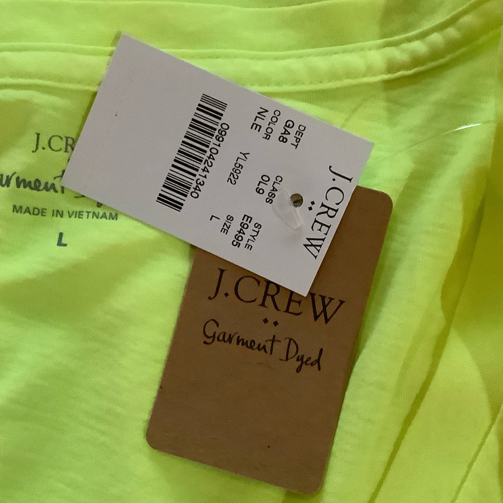 J. Crew Neon Yellow V-Neck Tee - Picture 4 of 4